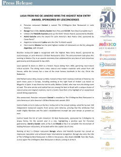 lasai from rio de janeiro wins the highest new entry award