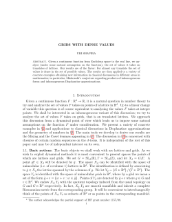 GRIDS WITH DENSE VALUES 1. Introduction Given a continuous