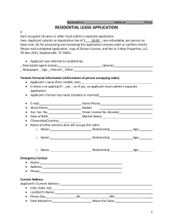 residential lease application