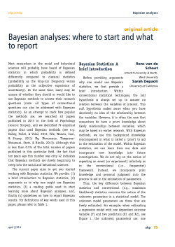 Bayesian analyses - Utrecht University Repository