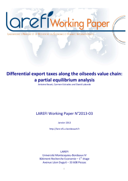 Differential export taxes along the oilseeds value chain: a