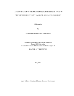 AN EXAMINATION OF THE PREFERENCES