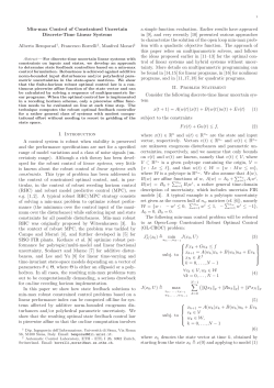 Min-max Control of Constrained Uncertain Discrete