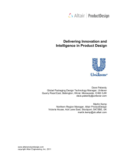 Delivering Innovation and Intelligence in Product Design