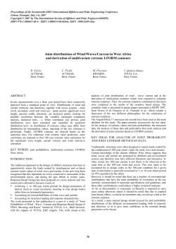 Joint distributions of Wind/Waves/Current in West Africa
