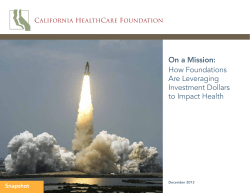 On a Mission: How Foundations Are Leveraging Investment Dollars