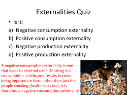 Externalities Quiz