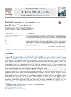 Statistical properties of consideration sets
