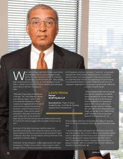 Lewis C. Horne Jr. &mdash; Schiff Hardin`s Winning Strategy