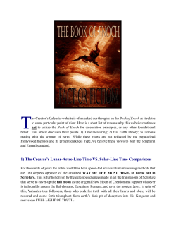 2) The Book of Enoch Proclaims the "Flat Earth" Theory