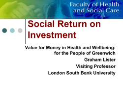 Social Return on Investmentf