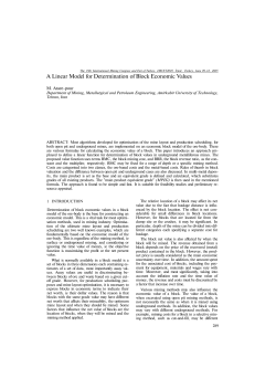 A Linear Model for Determination of Block Economic Values