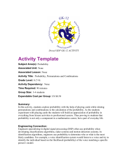 Probability Activity