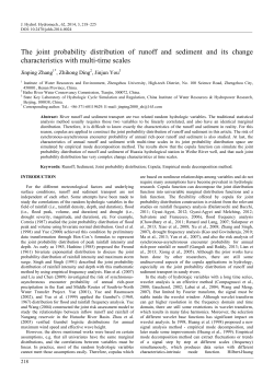 The joint probability distribution of runoff and sediment and its