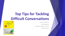 Top Tips for Tackling Difficult Conversations