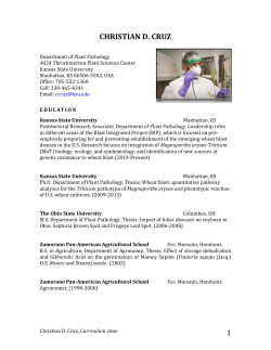 christian d. cruz - K-State Plant Pathology
