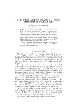 ON BOOLEAN ALGEBRAS RELATED TO σ-IDEALS