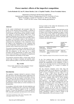 Power market: effects of the imperfect competition