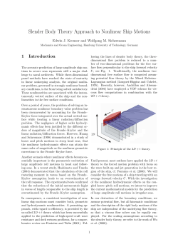 Slender Body Theory Approach to Nonlinear Ship Motions