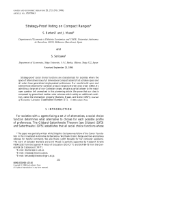 Strategy-Proof Voting on Compact Ranges