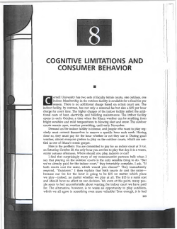 cognitive limitations and consumer behavior