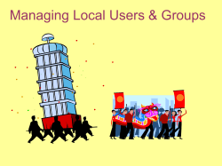 local users and groups