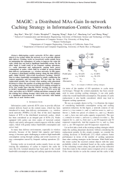 MAGIC: a Distributed MAx-Gain In-network Caching Strategy in