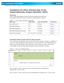 Guidelines for Fibre Channel Use of the Organizationally Unique