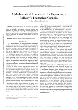 A Mathematical Framework for Expanding a Railway`s Theoretical