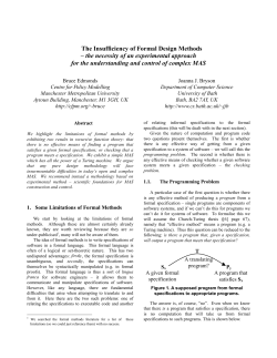 The Insufficiency of Formal Design Methods