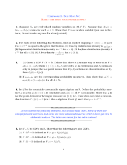 1. Suppose Xn are real-valued random variables on (&Omega; ,F,P