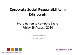 Corporate Social Responsibility in Edinburgh