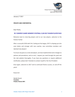 Player Pack 2017 - Flinders Flames Women`s Football Club