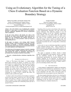 Using an Evolutionary Algorithm for the Tuning of
