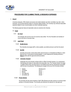 The following financial procedures will be strictly followed