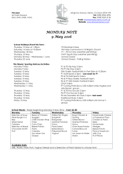 9th May 2016 - St Ronan`s Primary School