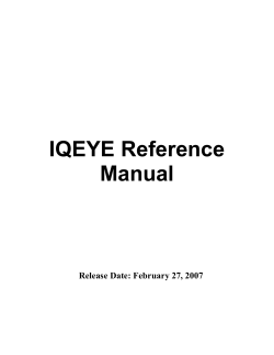 IQeye Reference Manual