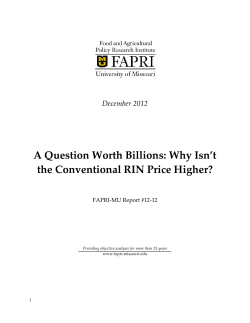 A Question Worth Billions: Why Isn`t the Conventional RIN Price
