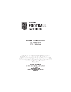 2012 NFHS Football Case Book
