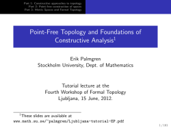 Point-Free Topology and Foundations of