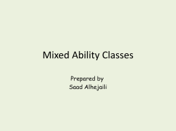Mixed Ability Classes