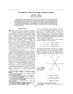 Self-Consistent S Matrix with Regge Asymptotic Behavior