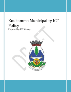 Draft ICT Policy - Koukamma Municipality