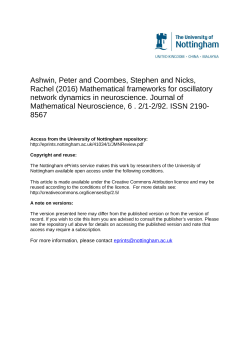 Mathematical Frameworks for Oscillatory Network Dynamics in