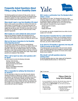 Frequently Asked Questions About Filing a Long Term Disability Claim