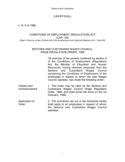 SEXTONS AND CUSTODIANS WAGES COUNCIL, WAGE