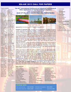 Program committee Al-Mubaid, H. (US) Althari, A. (MY) Altincay, H