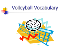 7th Grade Volleyball Vocabulary