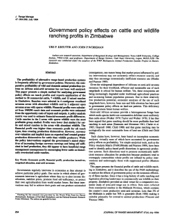 Government policy effects on cattle and wildlife ranching profits in