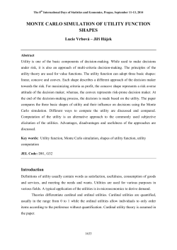 monte carlo simulation of utility function shapes